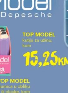 TOP MODEL gumica u obliku knjige ili olovke kom, Konzum i Mercator