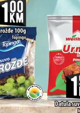 Topingo suvo grožđe 100 g