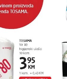 Tosama Vir 80 higijenski ulošci 10 kom