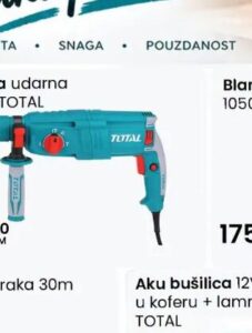TOTAL Bušilica udarna 800W 1 kom, Fortuna