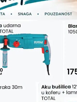 TOTAL Bušilica udarna 800W 1 kom