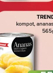 TREND kompot, ananas 565g, Konzum i Mercator