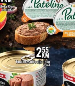 Trend Tuna komadi u ulju 160 g, Kort