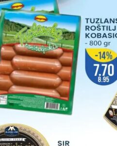 Tuzlanska roštiljska kobasica 800 gr, FIS