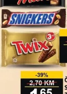 Twix čokoladica 50 g, Best