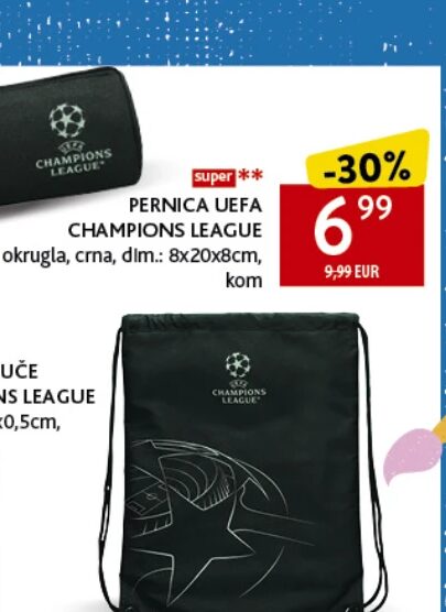 UEFA CHAMPIONS LEAGUE pernica 8x20x8cm