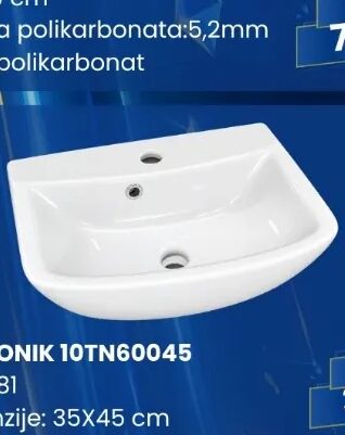 Umivaonik 10TN60045 35x45 cm