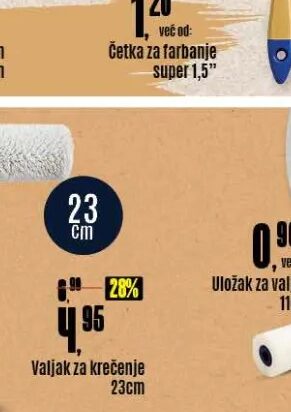 Valjak za krečenje 23cm