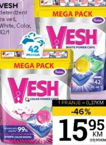 Vesh deterdžent za veš 42/1, Konzum i Mercator