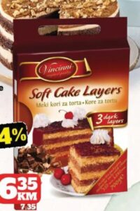 Vincinni Soft Cake Layers tamne 700 g