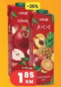 Vindi sok jabuka, A+C+E 1 l, Hass