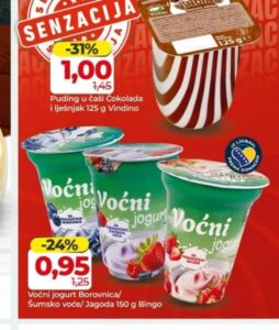 Vindino Puding u čaši Čokolada i lješnjak 125 g, Bingo