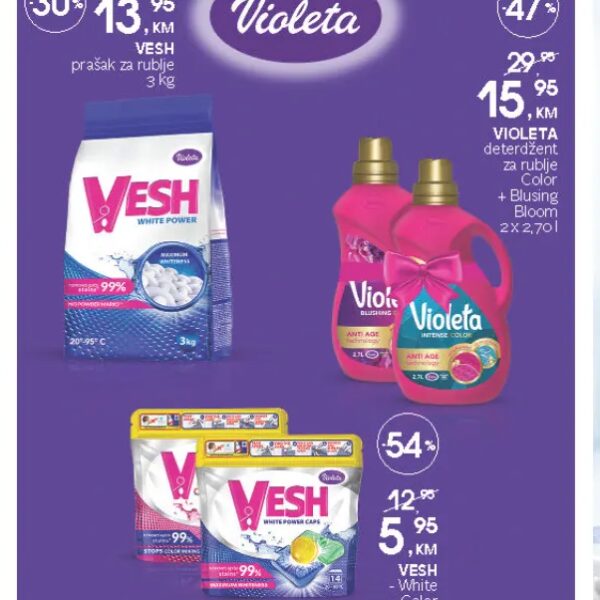 Violeta deterdžent za rublje Color + Blusing Bloom 2 x 2.70 l
