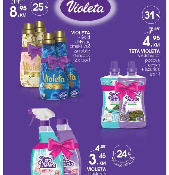 Violeta omekšivač za rublje Gold / Mystic duopack 2 x 1.55 l