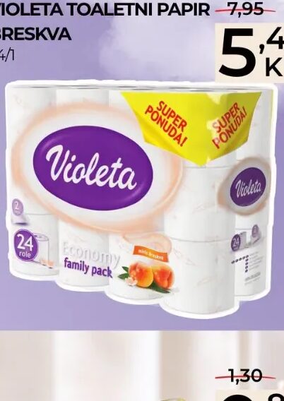 Violeta toaletni papir Breskva 24/1
