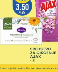 Violeta toaletni vlažni papir 2x60/1, FIS