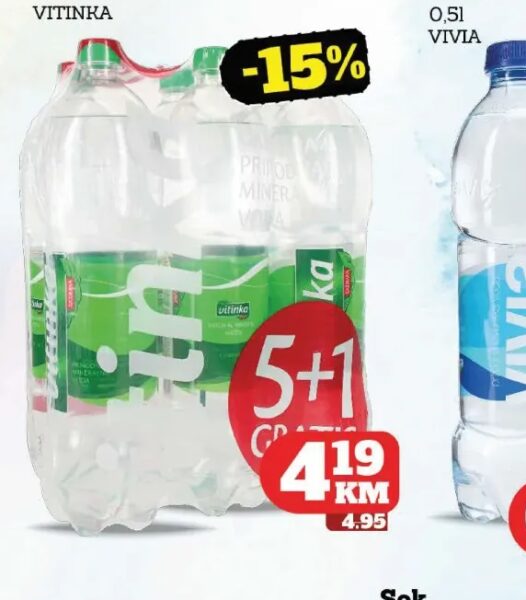 Vitinka mineralna voda 6 x 1.5 l