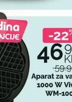 Vivax Aparat za vafle WM-1000S 1000 W, Bingo