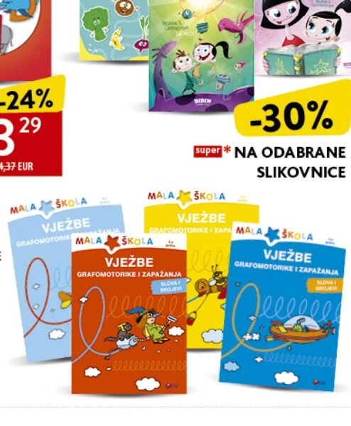 VJEŽBE GRAFOMOTORIKE I ZAPAŽANJA 1-4