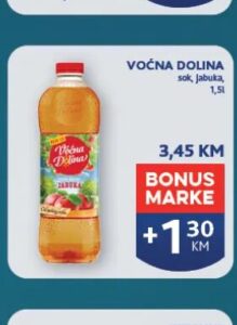 Voćna Dolina Sok 1.5 l, Konzum i Mercator