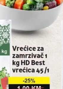 Vrećice za zamrzivač 1 kg HD Best vrećica 45/1 45 kom, Best