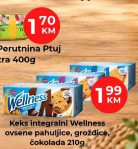 Wellness keks integralni 210 g, Hass