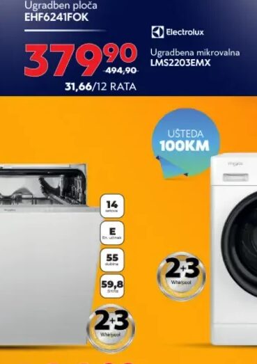 Whirlpool ugr. mašina za suđe WI 7020 P 14 p.s.
