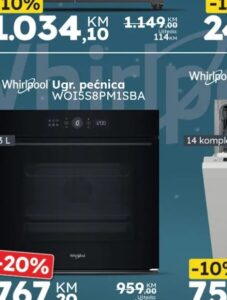 Whirlpool Ugr. pećnica WOI5S8PM1SBA 73 l, Omega Shop