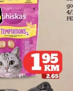 WHISKAS Poslastica za mačke piletina i sir 60 g, Crvena jabuka