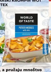 World of Taste potato wedges with skin 750 g, Belamionix