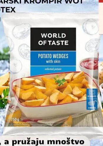 World of Taste potato wedges with skin 750 g
