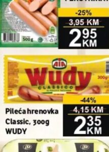 Wudy Pileća hrenovka Classic 300 g, Best