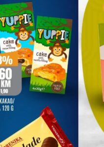 Yuppie Biskvit kakao/vanilija 120 g, Bingo