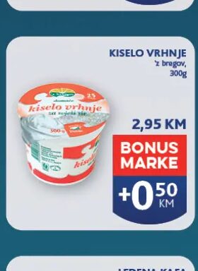 'z bregov Kiselo vrhnje 300 g