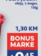 'z bregov Voćni jogurt 150 g, Konzum i Mercator