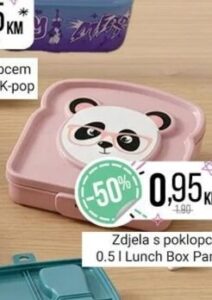 Zdjela s poklopcem Lunch Box Panda 0.5 L, Bingo
