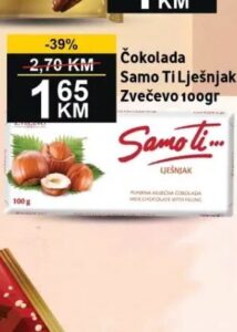 Zvečevo čokolada Samo Ti Lješnjak 100 g, Best