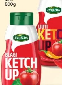 ZVIJEZDA Kečap blagi 500 g, Konzum i Mercator